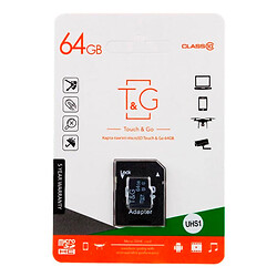 Карта пам'яті T&G MicroSDHC UHS-1, 64 Гб.