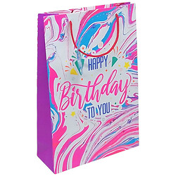 Пакет бумажный "Happy Birthday: NEON" с ручками, 24х35х9 см, Art Studio Of Happiness