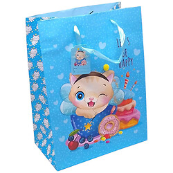 Пакет паперовий подарунковий "Happy Birthday: Котик", 30х40х17см, Art Studio Of Happiness