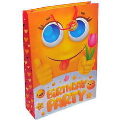 Пакет бумажный подарочный "Happy Birthday: Смайл", 33х45,7х10,2см, Art Studio Of Happiness