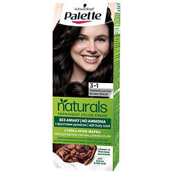 Крем-краска для волос стойкая Palette Naturals "Темный шатен", 3-1