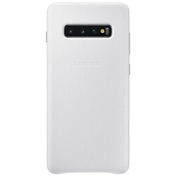 Чехол (накладка) Samsung G975 Galaxy S10 Plus, Samsung Leather Cover, Белый