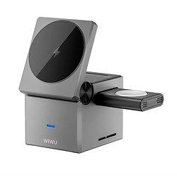 Бездротове ЗУ WIWU Wi-W030 Planeta Trio, Сірий