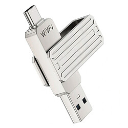 USB Flash WIWU Wi-FD001, 128 Гб., Серебряный