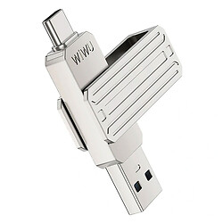 USB Flash WIWU Wi-FD001, 64 Гб., Серебряный