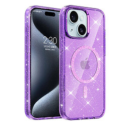 Чохол (накладка) Apple iPhone 13, Epik Eclipse Sparkle, MagSafe, Фіолетовий