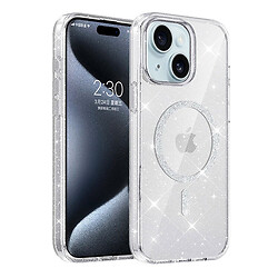 Чехол (накладка) Apple iPhone 15, Epik Eclipse Sparkle, MagSafe, Прозрачный