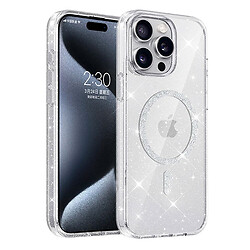 Чехол (накладка) Apple iPhone 15 Pro Max, Epik Eclipse Sparkle, MagSafe, Прозрачный