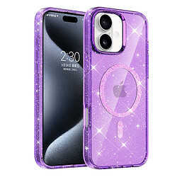 Чохол (накладка) Apple iPhone 16, Epik Eclipse Sparkle, MagSafe, Фіолетовий