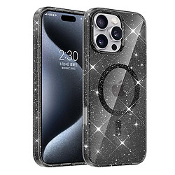 Чохол (накладка) Apple iPhone 16 Pro, Epik Eclipse Sparkle, MagSafe, Чорний
