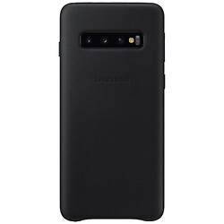 Чехол (накладка) Samsung G973 Galaxy S10, Samsung Leather Cover, Черный