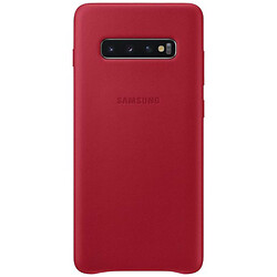 Чехол (накладка) Samsung G975 Galaxy S10 Plus, Samsung Leather Cover, Красный
