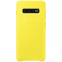 Чохол (накладка) Samsung G975 Galaxy S10 Plus, Samsung Leather Cover, Жовтий