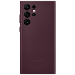 Чехол (накладка) Samsung S908 Galaxy S22 Ultra, Samsung Leather Cover, Бордовый