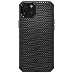 Чохол (накладка) Apple iPhone 15, Spigen Mag Armor MagFit, Matte Black, MagSafe, Чорний