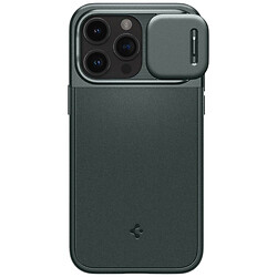 Чохол (накладка) Apple iPhone 15 Pro Max, Spigen Optik Armor MagFit, Abyss Green, MagSafe, Зелений