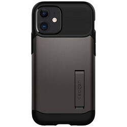 Чохол (накладка) Apple iPhone 12 Mini, Spigen Slim Armor, Gunmetal, Чорний
