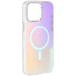 Чехол (накладка) Apple iPhone 12 Pro Max, Epik Lunar Glow, MagSafe, Silver White, Белый