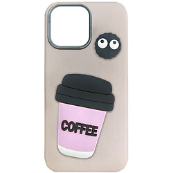 Чехол (накладка) Apple iPhone 15 Pro Max, Epik Leather Toys, Coffee, Розовый