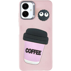 Чехол (накладка) Samsung A065 Galaxy A06, Epik Leather Toys, Coffee, Розовый