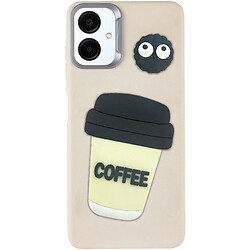 Чехол (накладка) Samsung A065 Galaxy A06, Epik Leather Toys, Coffee, Бежевый