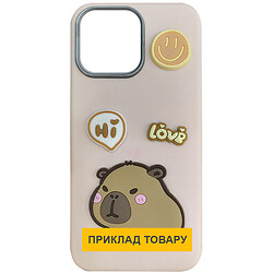Чехол (накладка) Xiaomi Redmi Note 14 Pro 5G, Epik Leather Toys, Capybara, Розовый