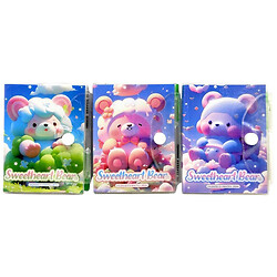 Блокнот з ручкою "Ведмедик-3D", 9,5х11,5 см, мікс видів, Mic
