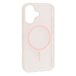 Чехол (накладка) Apple iPhone 16, Air Beats Transparent, MagSafe, Розовый