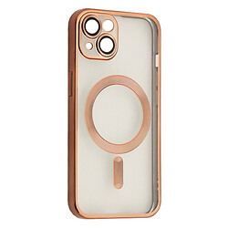 Чохол (накладка) Apple iPhone 15 Plus, FIBRA Chrome, Desert Titanium, Золотий