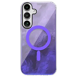 Чехол (накладка) Samsung Galaxy S24, Shiny Mountain, MagSafe, Фиолетовый