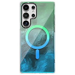 Чехол (накладка) Samsung S928 Galaxy S24 Ultra, Shiny Mountain, MagSafe, Green-Blue, Зеленый
