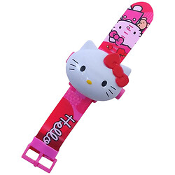 Годинник аніме "Hello Kitty: герої", проєктор, електронний циферблат, довжина ремінця - 21 см, секундомір, Mic