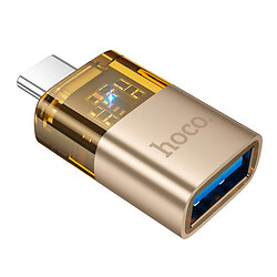 Адаптер Hoco UA36B, Type-C, USB, Золотой