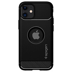 Чохол (накладка) Apple iPhone 12 Mini, Spigen Rugged Armor, Matte Black, Чорний