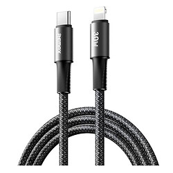 USB кабель Remax C15 Velocity Apple iPhone SE 2022 / iPhone 14 Pro Max / iPhone 14 Plus / iPhone 14 Pro / iPhone 14 / iPhone 13 Pro / iPhone 13 Mini / iPhone 13 / iPhone 13 Pro Max / iPhone 12 Mini / iPhone 12 Pro Max, Lightning, 1.2 м., Чорний
