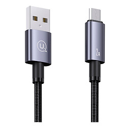 USB кабель Usams US-SJ668, MicroUSB, 1.2 м., Сірий