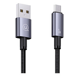 USB кабель Usams US-SJ670, MicroUSB, 2.0 м., Сірий
