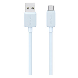 USB кабель Usams US-SJ695, MicroUSB, 2.0 м., Блакитний