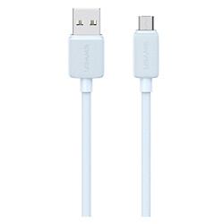 USB кабель Usams US-SJ700 Striped KY, MicroUSB, 3.0 м., Голубой