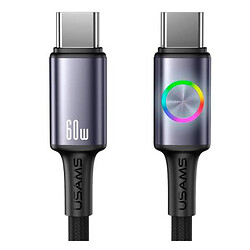 USB-кабель Usams US-SJ752 Huan, Type-C, 1.2 м., Сірий