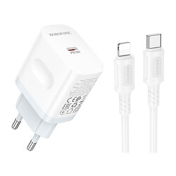 СЗУ Borofone BA99A Breeze Apple iPhone SE 2022 / iPhone 14 Pro Max / iPhone 14 Plus / iPhone 14 Pro / iPhone 14 / iPhone 13 Pro / iPhone 13 Mini / iPhone 13 / iPhone 13 Pro Max / iPhone 12 Mini / iPhone 12 Pro Max, С кабелем, Lightning, Белый