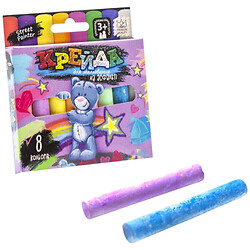 Мелки для рисования на асфальте, 8 цветов, укр, Dankotoys