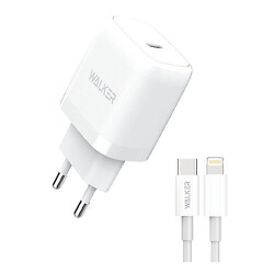 СЗУ Walker WH-63 Apple iPhone SE 2022 / iPhone 14 Pro Max / iPhone 14 Plus / iPhone 14 Pro / iPhone 14 / iPhone 13 Pro / iPhone 13 Mini / iPhone 13 / iPhone 13 Pro Max / iPhone 12 Mini / iPhone 12 Pro Max / iPhone 12 Pro, С кабелем, Lightning, Белый