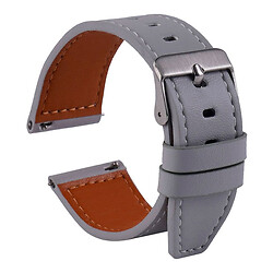 Ремешок универсальный, Leather Strap, Light Grey, Серый