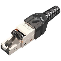 RJ45 коннектор "папа" 10Gbps Cat6A для монтажа без обжима. MRC6A-N1-BK