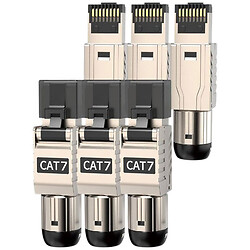 RJ45 коннектор "папа" 40Gbps Cat7 для монтажа без обжима. MRC7-N2