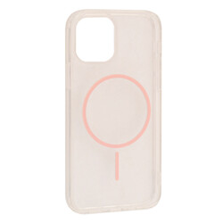 Чохол (накладка) Apple iPhone 14, Air Beats Transparent, MagSafe, Рожевий