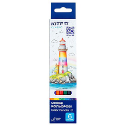 Олівці кольорові, 6 шт. Kite Classic, Kite