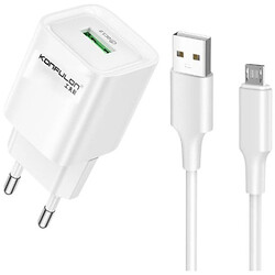 СЗУ Konfulon C69C, З кабелем, MicroUSB, Білий