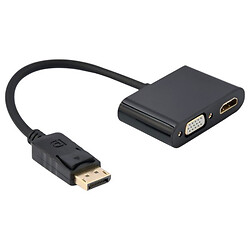 Адаптер Cablexpert A-DPM-HDMIFVGAF-01, DisplayPort, VGA, HDMI, 0.1 м., Черный